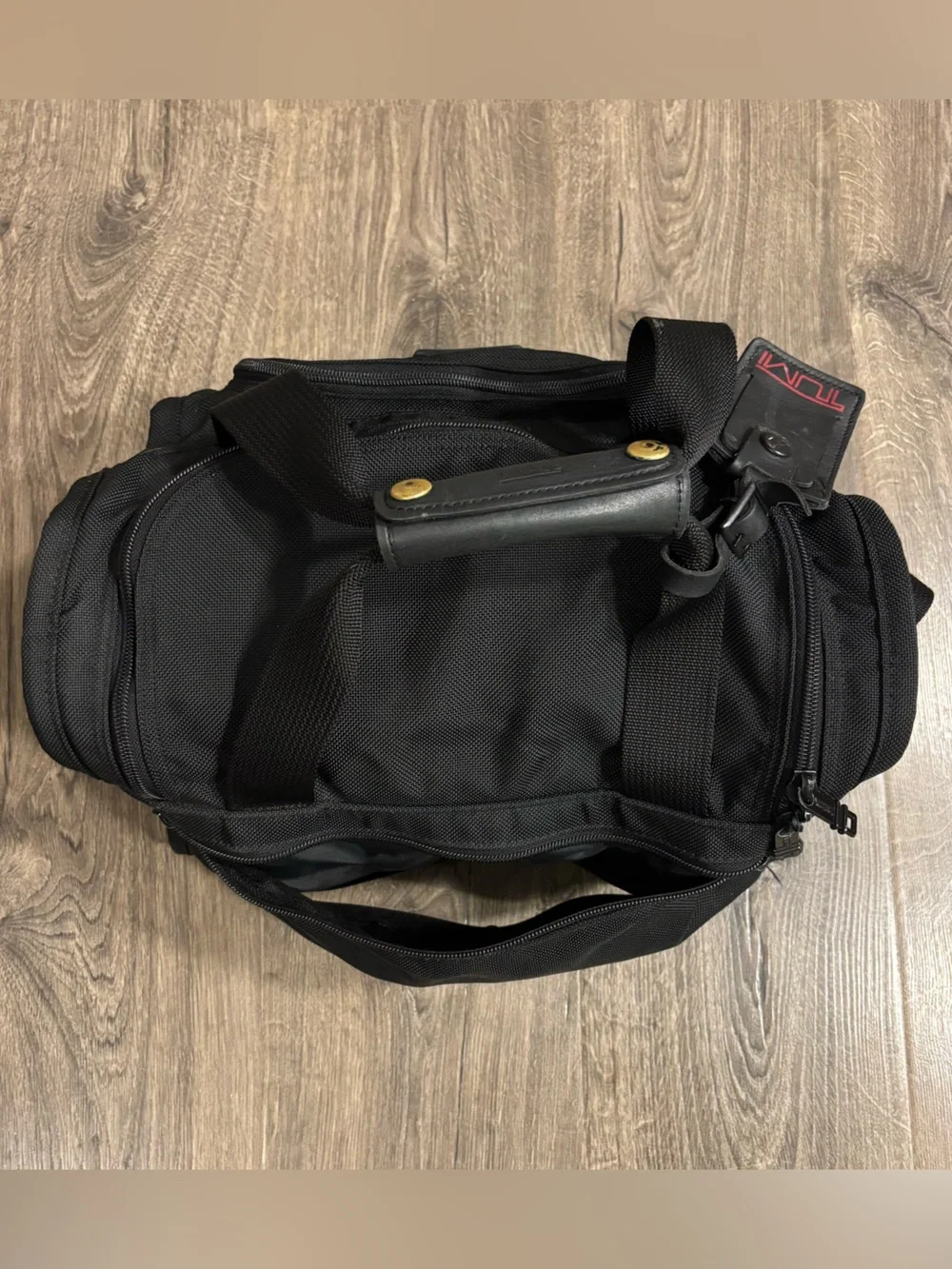 Tumi USA Black Ballistic Nylon 14” Compact Carry-On Travel Duffel Bag Tote